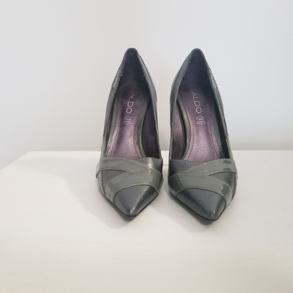 2/$20 ALDO grey heels size 7